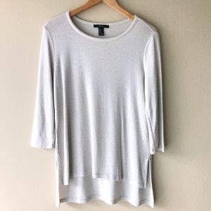 Forever21 Cream Flowy Knit Top